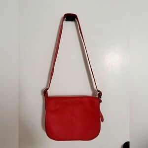 Coach 75th Anniversary Saddle Bag – Red Leather Crossbody – Limited Edition